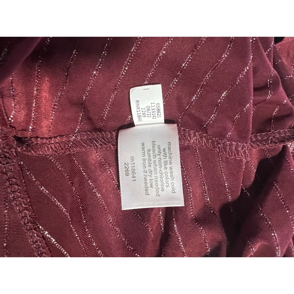 Lane Bryant Top Womens‎ 22/24 Plus Maroon The Swing Tunic Blouse Mock Neck Flowy - Picture 6 of 6